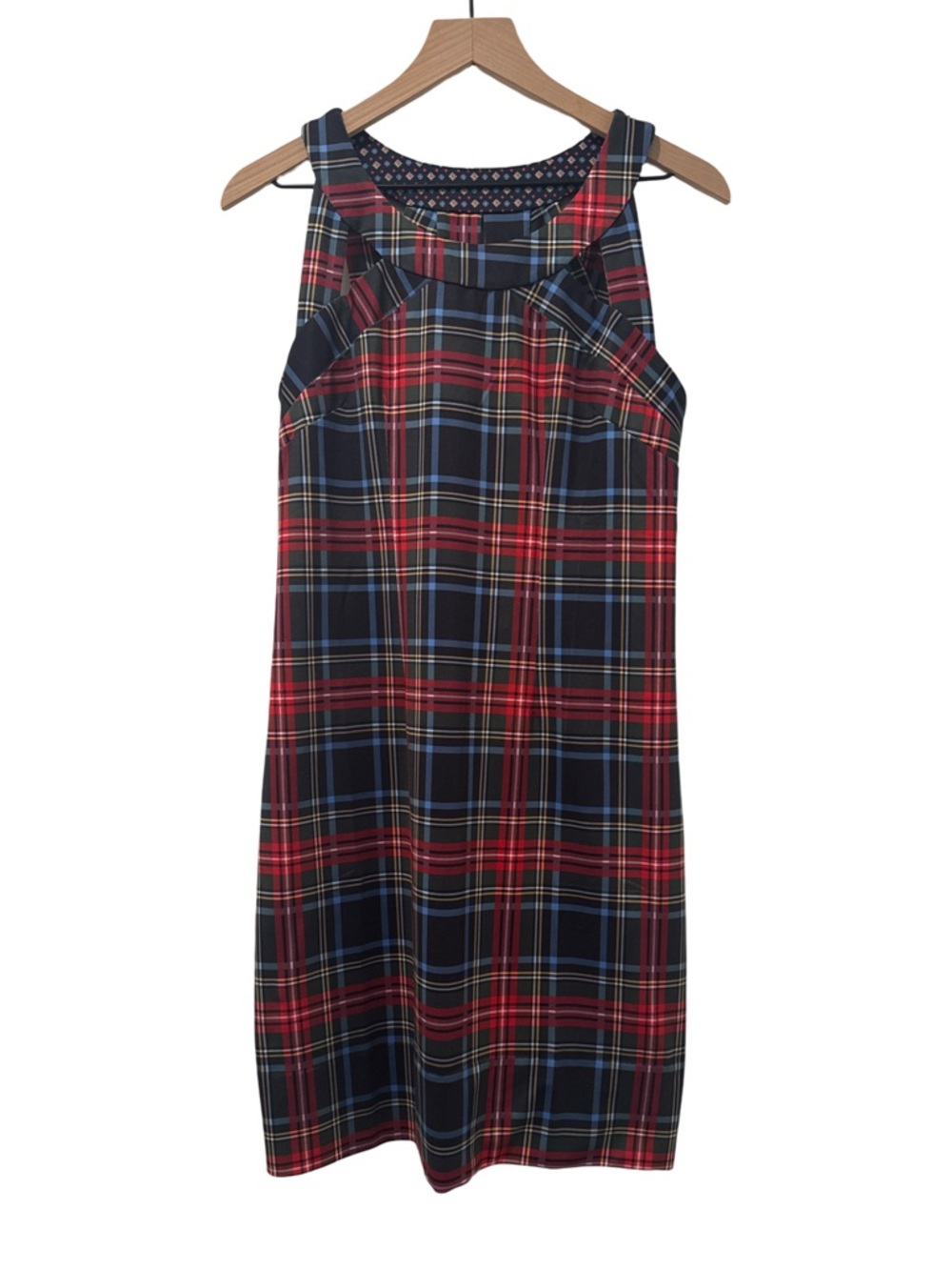 Gretchen Scott Isosceles Dress Duke of York Plaid Black Multi Size S NWT - Picture 3 of 9